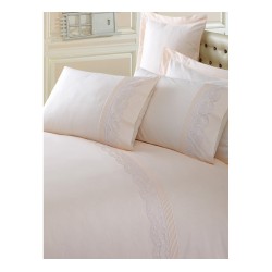 طقم مفرش سرير مزدوج وجهين موديل مطرّز رانفورس لون كابتشينو CN-1848001-CP طقم مفرش سرير مزدوج وجهين موديل مطرّز رانفورس لون كابتشينو CN-1848001-CP