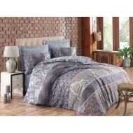 طقم أغطية سرير مزدوج وجهين موديل البرتا ساتان لون بني CT-1771635-KHV