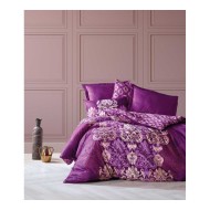 طقم أغطية سرير مزدوج وجهين موديل جيلدا ساتان لون البرقوق CT-1771749-ERI