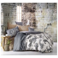 طقم أغطية سرير مزدوج وجهين موديل جيروم ساتان لون بيج CT-1771787-BEJ