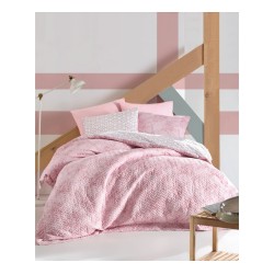 طقم أغطية سرير مزدوج وجهين موديل بست مينيمال رانفورس لون زهري CT-1811733-PMB طقم أغطية سرير مزدوج وجهين موديل بست مينيمال رانفورس لون زهري CT-1811733-PMB