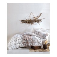 طقم أغطية سرير مزدوج وجهين موديل بوهيمي هارلي رانفورس لون بيج CT-1813735-BEJ