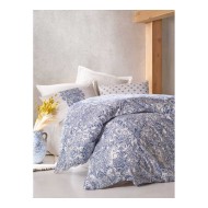 طقم أغطية سرير مزدوج وجهين موديل بوهيمي دوريس  رانفورس لون بترولي CT-1813736-PTR