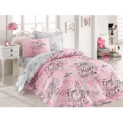 طقم مفرش سرير مفرد وجهين موديل فيلينغ رانفورس لون زهري CT-1860385-PMB طقم مفرش سرير مفرد وجهين موديل فيلينغ رانفورس لون زهري CT-1860385-PMB