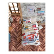 طقم مفرش سرير مفرد وجهين موديل روت رانفورس لون بيج CT-1860773-BEJ