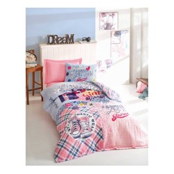 طقم مفرش سرير مفرد وجهين موديل سوبر ستار رانفورس لون زهري CT-1860774-PMB طقم مفرش سرير مفرد وجهين موديل سوبر ستار رانفورس لون زهري CT-1860774-PMB