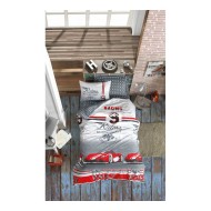 طقم أغطية سرير مفرد وجهين موديل ريد كار رانفورس لون احمر CT-1861497-KIR