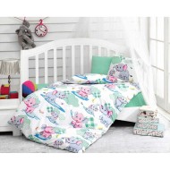 طقم أغطية سرير اطفال وجهين موديل اليفانت رانفورس لون النعناع CT-2000627-NAN