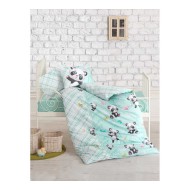 طقم أغطية سرير اطفال وجهين موديل باندا رانفورس لون النعناع CT-2000683-NAN