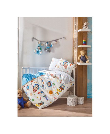 طقم أغطية سرير اطفال وجهين موديل اوزاي اويون رانفورس لون ازرق CT-2000747-MAV