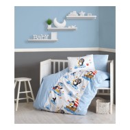 طقم أغطية سرير اطفال وجهين موديل بنكوان رانفورس لون ازرق CT-2000797-MAV