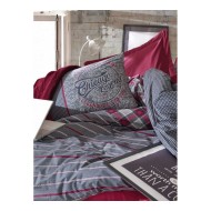 طقم مفرش سرير مزدوج وجهين موديل جوناس رانفورس لون خمري CT-3291783-BRD