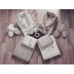 طقم برنس حمام تركي مزدوج رجالي ونسائي ثلاثي الابعاد خيزران لون بيج فاتح- ترابي CT-5541004-EKR-TPK طقم برنس حمام تركي مزدوج رجالي ونسائي ثلاثي الابعاد خيزران لون بيج فاتح- ترابي CT-5541004-EKR-TPK