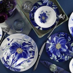 طقم سفرة 24 قطعة بورسلان بون باساك موردة زرقاء لون أبيض-أزرق KTH-BNKL24Y2880044-BYZ-MAV طقم سفرة 24 قطعة بورسلان بون باساك موردة زرقاء لون أبيض-أزرق KTH-BNKL24Y2880044-BYZ-MAV