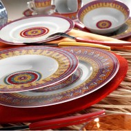 طقم سفرة 24 قطعة بورسلان بون باساك  لون ملون KTH-LB24Y24308661-RNK طقم سفرة 24 قطعة بورسلان بون باساك  لون ملون KTH-LB24Y24308661-RNK