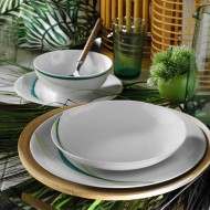 طقم سفرة 24 قطعة بورسلان بون باساك لون أبيض KTH-ZG24Y21210151-BYZ طقم سفرة 24 قطعة بورسلان بون باساك لون أبيض KTH-ZG24Y21210151-BYZ