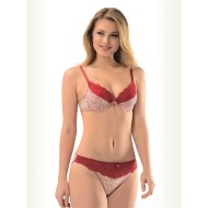 طقم حمالة صدر مع كيلوت لون أبيض NBB-4269-BYZ