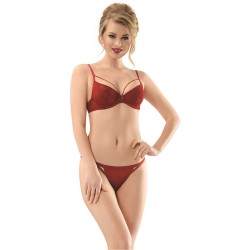 طقم حمالة صدر مع كيلوت لون خمري NBB-4425-BYZ