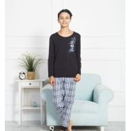 بيجاما ولادي تركية كم طويل لون كحلي