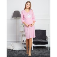 روب حوامل تونيك تركي قصير لون زهري روب حوامل تونيك تركي قصير لون زهري