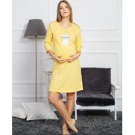 روب حوامل تونيك تركي قصير لون أصفر