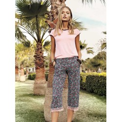 بيجاما نصف كم - كابري نسائي لون السلمون EFS-9010-SOM بيجاما نصف كم - كابري نسائي لون السلمون EFS-9010-SOM