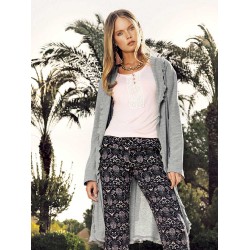 بيجاما نصف كم نسائي مع كاب صيفي لون بودرة EFS-9027 بيجاما نصف كم نسائي مع كاب صيفي لون بودرة EFS-9027