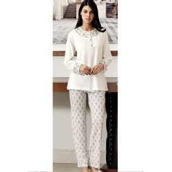 بيجاما نسائي اكمام طويلة لون سكري FTS-C583-EKR بيجاما نسائي اكمام طويلة لون سكري FTS-C583-EKR