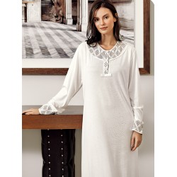 ثوب نسائي اكمام طويلة لون سكري FTS-C584-EKR