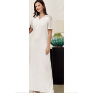 ثوب نسائي اكمام قصيرة لون سكري FTS-C589-EKR