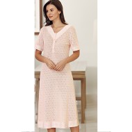 ثوب نسائي اكمام قصيرة لون البيج FTS-F7063-BEJ  