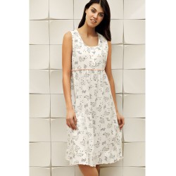 ثوب نسائي بدون اكمام لون رمادي FTS-F8011