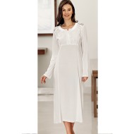 ثوب نسائي اكمام طويلة لون سكري FTS-F8023-EKR