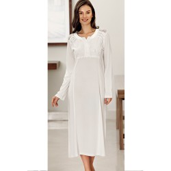 ثوب نسائي اكمام طويلة لون سكري FTS-F8023-EKR