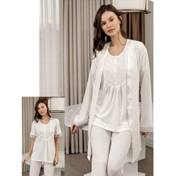 بيجاما نسائي 3 قطع لون سكري FTS-F8020-EKR بيجاما نسائي 3 قطع لون سكري FTS-F8020-EKR