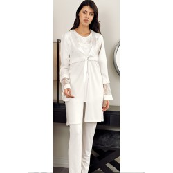 بيجاما نسائي اكمام طويلة لون سكري FTS-F8028-EKR بيجاما نسائي اكمام طويلة لون سكري FTS-F8028-EKR