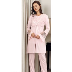 بيجاما نسائي اكمام طويلة لون زهري FTS-F8028-PEM بيجاما نسائي اكمام طويلة لون زهري FTS-F8028-PEM