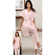 بيجاما نسائي اكمام قصيرة لون زهري FTS-F8029-PEM