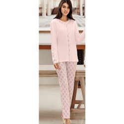 بيجاما نسائي اكمام طويلة لون زهري FTS-F8031-PEM بيجاما نسائي اكمام طويلة لون زهري FTS-F8031-PEM