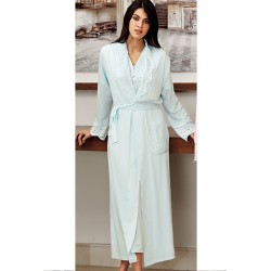 ثوب مع كيمون نسائي اكمام طويلة لون اخضر-نعناعي FTS-F8033-YEL-NAN