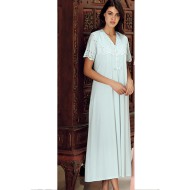 ثوب نسائي اكمام قصيرة لون اخضر-نعناعي FTS-F8034-YEL-NAN