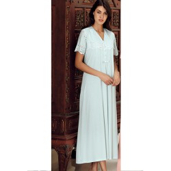 ثوب نسائي اكمام قصيرة لون اخضر-نعناعي FTS-F8034-YEL-NAN