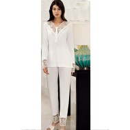 بيجاما نسائي اكمام طويلة لون سكري FTS-F8036-EKR