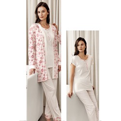 بيجاما نسائي اكمام طويلة لون سكري FTS-F8041-EKR بيجاما نسائي اكمام طويلة لون سكري FTS-F8041-EKR