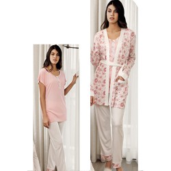 بيجاما نسائي اكمام طويلة لون زهري FTS-F8041-PEM بيجاما نسائي اكمام طويلة لون زهري FTS-F8041-PEM