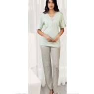 بيجاما نسائي اكمام قصيرة لون اخضر-مائي FTS-F8045-SU-YEL بيجاما نسائي اكمام قصيرة لون اخضر-مائي FTS-F8045-SU-YEL