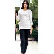 بيجاما نسائي اكمام طويلة لون سكري FTS-F8059-EKR