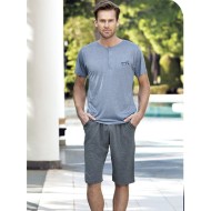 بيجاما رجالي اكمام قصيرة لون نيلي FTS-FC823