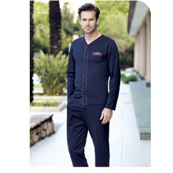 بيجاما رجالي اكمام طويلة لون ازرق داكن FTS-FC825 بيجاما رجالي اكمام طويلة لون ازرق داكن FTS-FC825