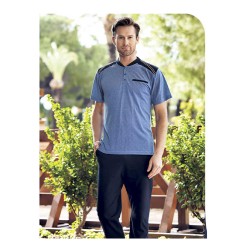 بيجاما رجالي اكمام قصيرة لون ازرق نيلي FTS-FC826 بيجاما رجالي اكمام قصيرة لون ازرق نيلي FTS-FC826